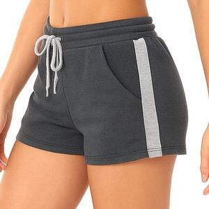 Alexis Ren NYX Dark Gray Athletic Shorts | Women’s Workout Lounge Running Shorts